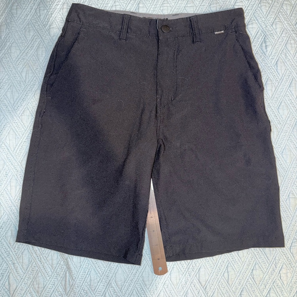 Hurley Men's/Teen’s Black Flat Front Casual Shorts